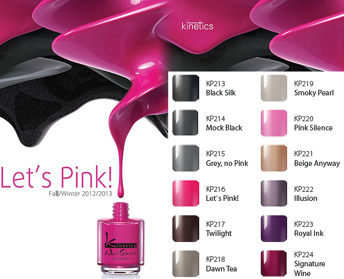 Colecção Kinetics Let’s Pink para o Outono/Inverno 2012-2013