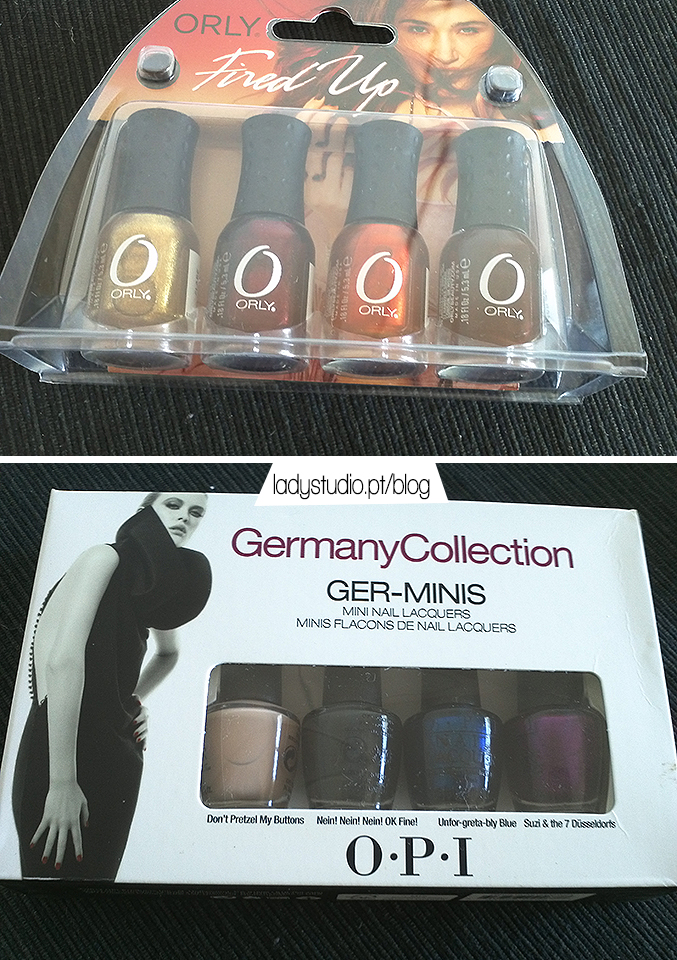 Orly Fired Up minis e OPI Germany Collection minis