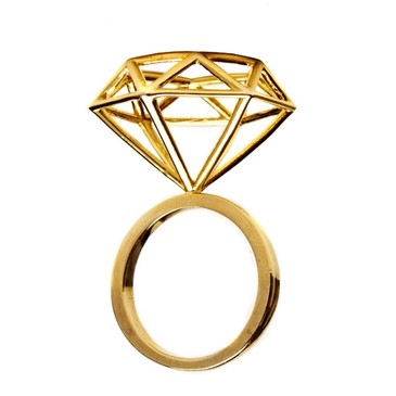 Cage Diamond Ring